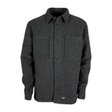 Spika GO Civvy men's shirt jacket in slate wool-look fabric, front view with twin chest pockets