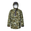 Spika Buckland men's waterproof hunting smock in Biarri Camo with hood up and half zip, front view