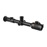 ThermTec Ares 335 2.0 thermal tube scope in black, three-quarter front view showing objective lens