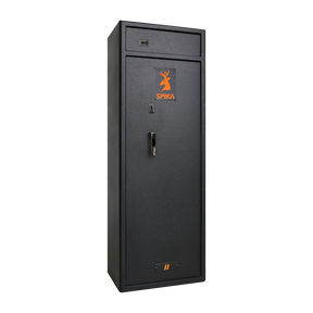 Spika S3E large 12-gun combination safe, AU Category A/B/C/H/D, black, three-quarter view