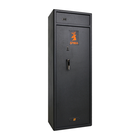 Spika S3E large 12-gun combination safe, AU Category A/B/C/H/D, black, three-quarter view