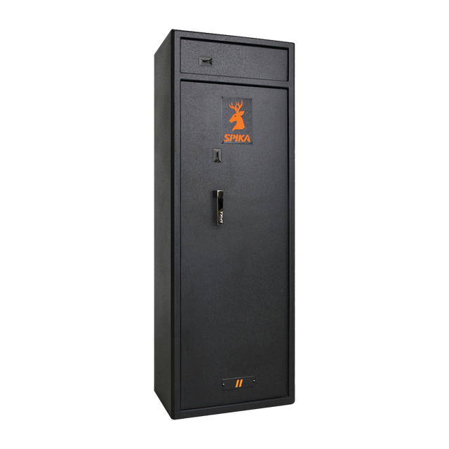 Spika S3E large 12-gun combination safe, AU Category A/B/C/H/D, black, three-quarter view