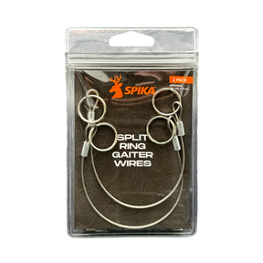 Spika universal split ring gaiter wires 2 pack in retail packaging, front view
