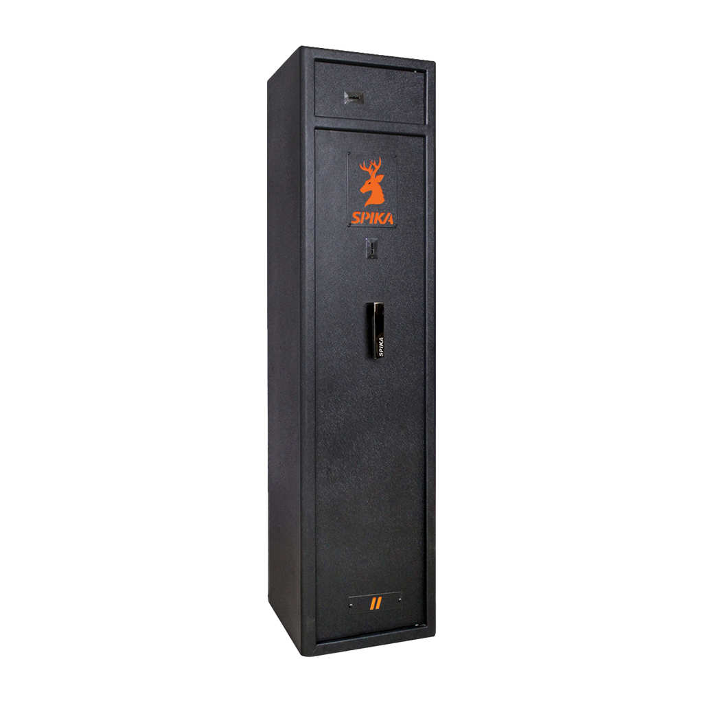 Spika S2E medium 8-gun combination safe, AU Category A/B/C/H/D, black, three-quarter view
