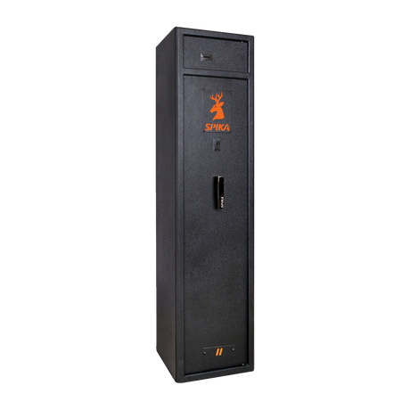 Spika S2E medium 8-gun combination safe, AU Category A/B/C/H/D, black, three-quarter view