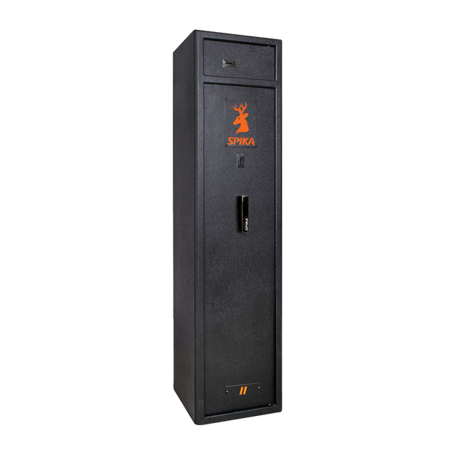Spika S2E medium 8-gun combination safe, AU Category A/B/C/H/D, black, three-quarter view
