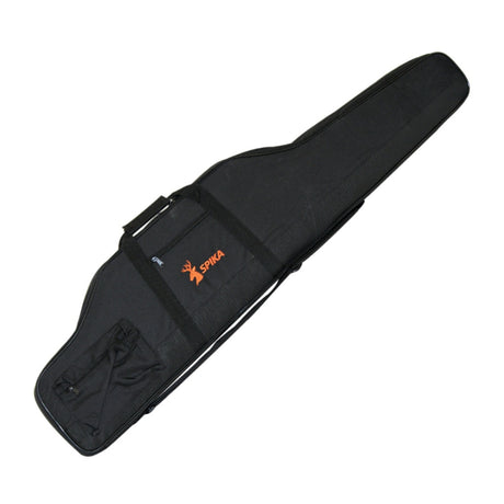 Spika Premium 50 inch padded rifle bag in black with carry handle and front accessory pocket