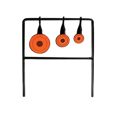 Spika Target 3 Spinner, steel frame with three orange spinning plates in graduated sizes