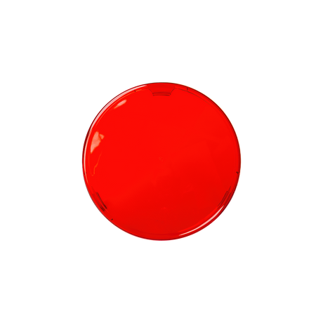 Spika red lens filter for spotlights, front view of the round red flip-on cover