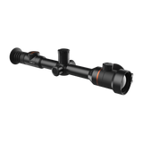 ThermTec Ares 650 2.0 thermal tube scope in black, three-quarter front view showing objective lens