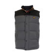 Spika GO Casual men's puffer vest in grey with black yoke, front view with press-stud placket