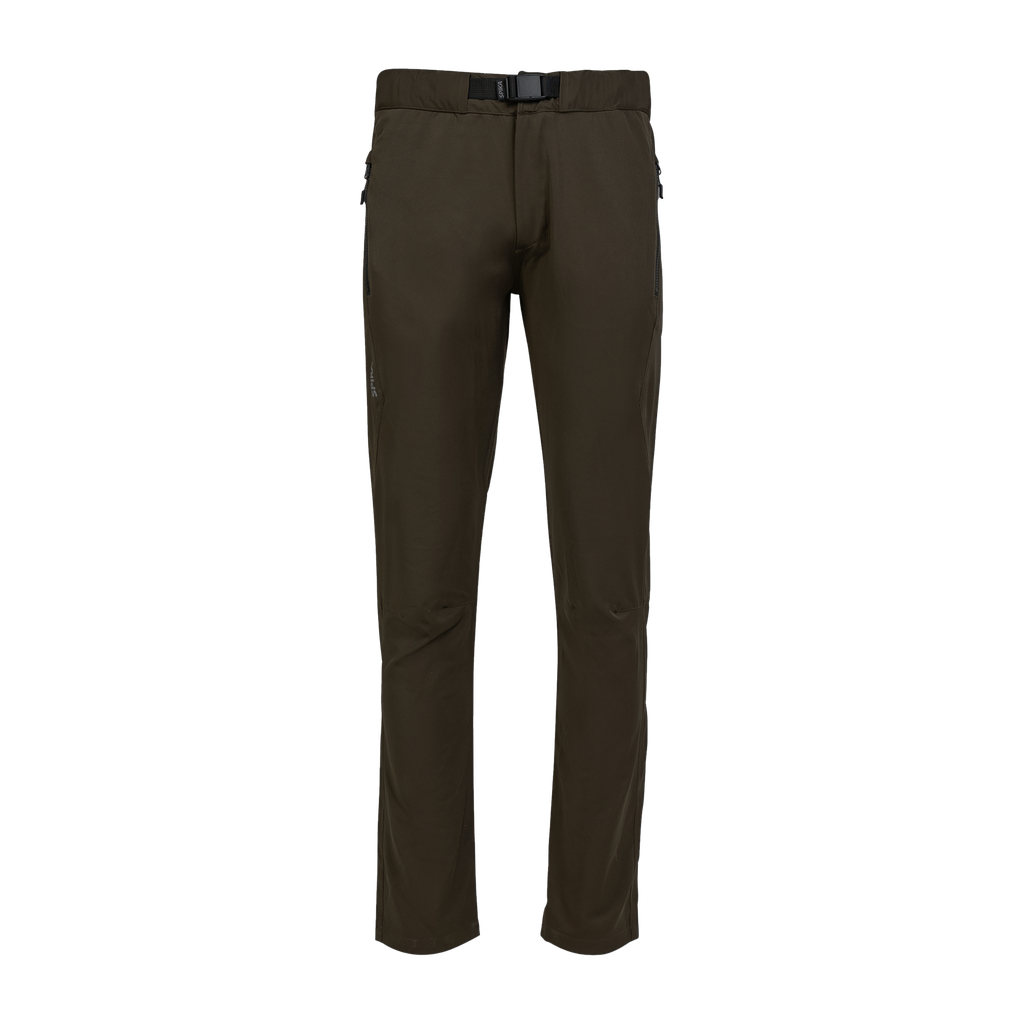 Spika Nomad men's hunting pants in Olive Summit, front view with integrated buckle belt