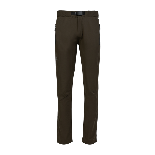 Spika Nomad men's hunting pants in Olive Summit, front view with integrated buckle belt