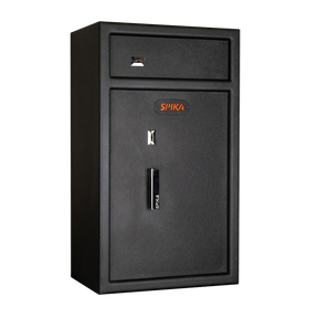 Spika S3H large pistol safe with ammunition compartment, Category H/D, three-quarter view
