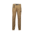 Spika Recon men's hunting pants in Khaki, front view with grey webbing belt and cargo pockets