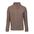 Spika Campside men's quarter-zip fleece top in Chocolate brown with zip chest pocket, front view