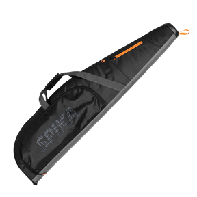 Spika deluxe 49in gun bag in grey and black with orange zip and carry strap
