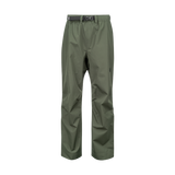 Spika Scout men's pull-on waterproof pants in Olive, front view with webbing belt