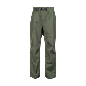 Spika Scout men's pull-on waterproof pants in Olive, front view with webbing belt