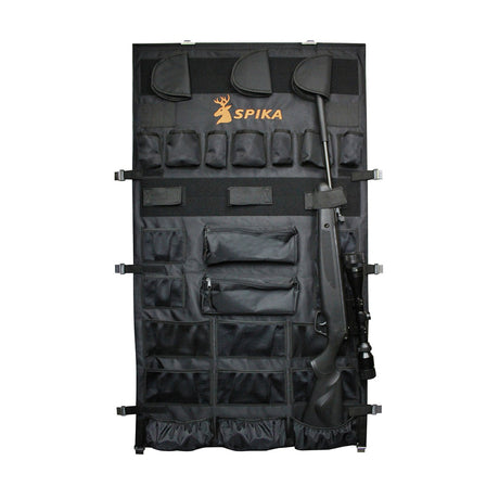 Spika large triple gun safe organiser with pockets, pouches and a rifle held in place
