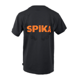 Spika Red Stag youth T-shirt in Washed Pine, back view with large orange Spika logo print