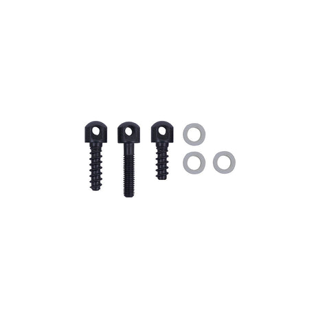 Spika combo sling swivel screws, three black stud screws in wood and machine thread with washers