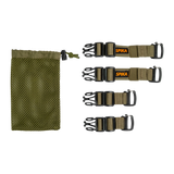 Spika Drover bino pack connecting straps, set of four buckle straps with olive mesh storage bag