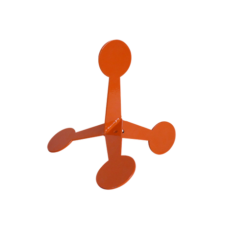 Spika lightweight flip target in orange steel with four round plates for tumbling action