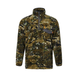 Spika Basecamp men's fleece jumper in Biarri Camo with half zip and grey chest pocket, front view