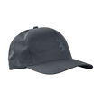 Spika GO Advance Flexfit cap in Black with tonal Delta stag head logo, three-quarter side view