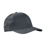 Spika GO Advance Flexfit cap in Black with tonal Delta stag head logo, three-quarter side view