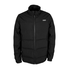 Spika GO Chase X men's jacket in black, front view with full zip and SPIKA chest badge