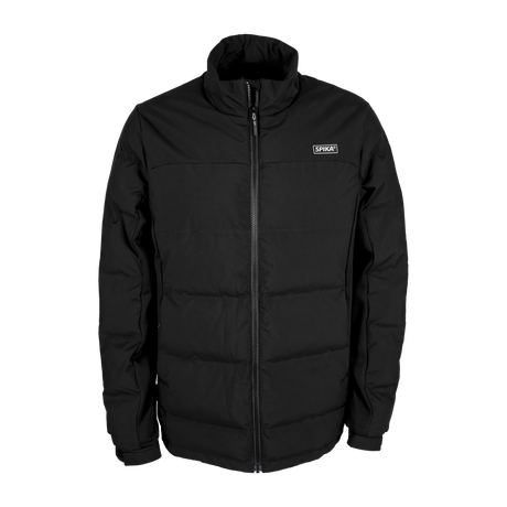 Spika GO Chase X men's jacket in black, front view with full zip and SPIKA chest badge