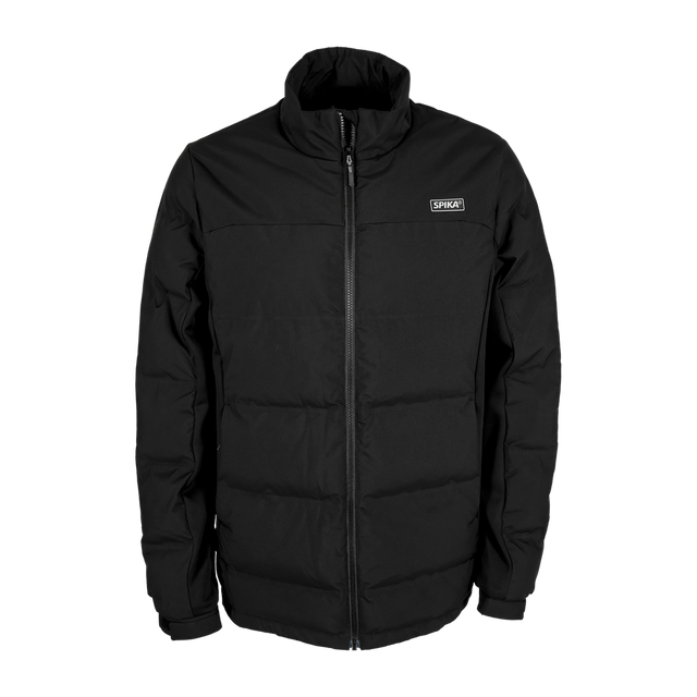 Spika GO Chase X men's jacket in black, front view with full zip and SPIKA chest badge