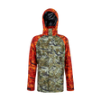 Spika Valley men's hunting jacket in Biarri Camo with Blaze sleeves and hood, front view