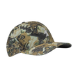 Spika Ranger adult Flexfit cap in Biarri Camo, three-quarter view with white deer head logo