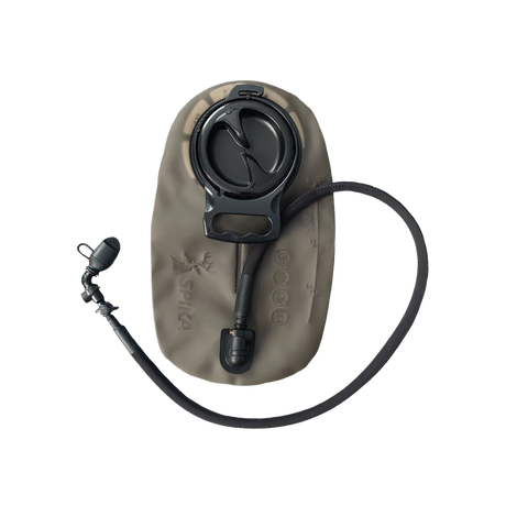 Spika Drover hydration bladder in grey with wide screw-top opening, drinking hose and bite valve