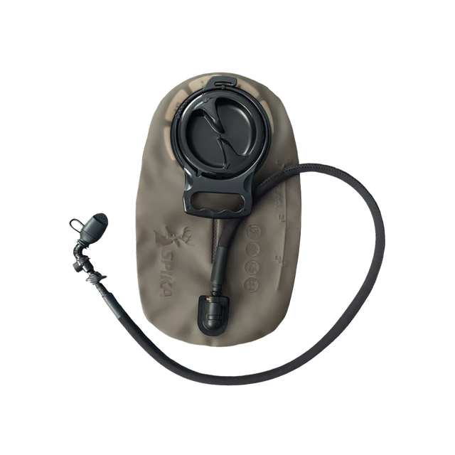 Spika Drover hydration bladder in grey with wide screw-top opening, drinking hose and bite valve