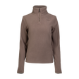 Spika Highland women's quarter-zip fleece jumper in Latte Brown, front view