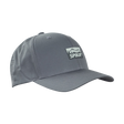 Spika GO Advance recycled Flexfit cap in Charcoal, three-quarter view with mountain logo patch