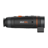 ThermTec Wild 335L thermal monocular, side profile with Wild 335L badge and rangefinder underneath
