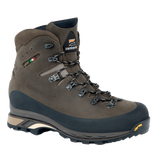 Zamberlan 960 Guide GTX RR WL men's hiking boot in dark brown, three-quarter front view