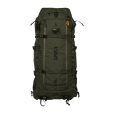 Spika Drover II Hauler 80L pack only in Olive Summit, front view of the bag with compression straps and Spika logo