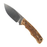 Spika Bushmaster Jeremiah fixed blade hunting knife with antler-look handle, blade pointing left