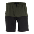 Spika Mako men's shorts in Olive/Black, front view with drawcord waist and two-tone panels