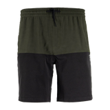 Spika Mako men's shorts in Olive/Black, front view with drawcord waist and two-tone panels