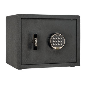 Spika SP digital pistol safe, Category H, with keypad and handle, three-quarter view