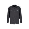 Spika GO Work men's long sleeve shirt in Ink, front view with twin button-flap chest pockets