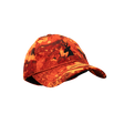 Spika Ranger adult hunting cap in Biarri Blaze orange camo, three-quarter view with deer logo