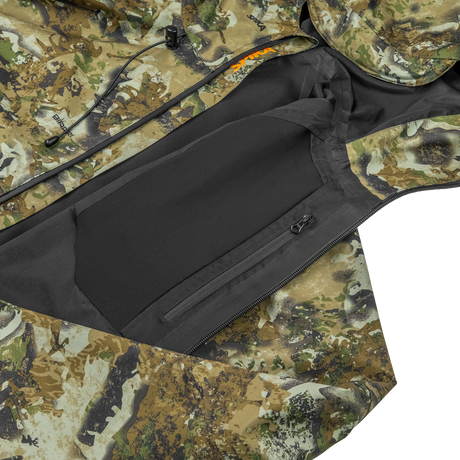 Spika Edge men's jacket open to show the black inner lining and zipped internal pocket